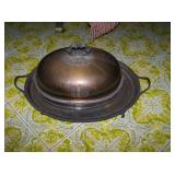 OLD SHEFFIELD SILVER DOME & TRAY