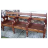 FRENCH WALNUT CHURCH PEW