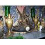 french gilt clock set with ganiture f. martin : amour et psyche d'apres canova musee du louvre
