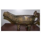 CHINESE 19TH CENTURY BRONZE YI