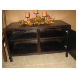 Media cabinet $80  Candles on top  $12