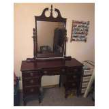 Antique Vanity and Mirror 