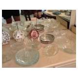 Cut glass and Tea sets