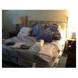 King Bed and Brass headboard