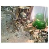 Silverplate Trays and Candlesticks