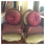 great upholstered chairs and pillows