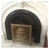 Iron shop fireplace screen