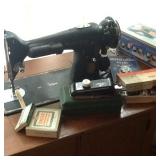 Vintage Sewing Machine in Cabinet