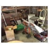 Spreader; lawn mower; Dolly
