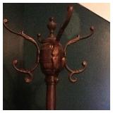 Heavy iron hat rack