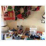 Christmas items & garage stuff