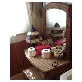 Wicker vanity