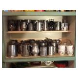 Pewter Tankards, some from England