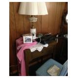 Lamp on Sewing Machine Cabinet