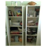 Pantry Cabinets with Kitchenware