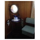 Sewing Chair and Wash Stand