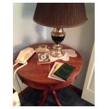 Drum Table and Lamp