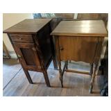 Antique His & Her Smokers Tables, Copper Lined