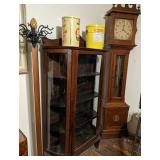 Hall Tree, Antique China Cabinet and Grandfather Clock