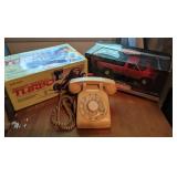 Vintage Phone with Model Cars