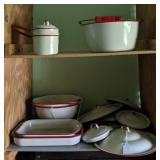 Red and White Enamelware