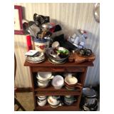 Shelf with Front Fold Down Doors, Glassware