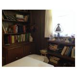 Books, Stained Glass Lamps, Desk Clocks, Statue of Mary