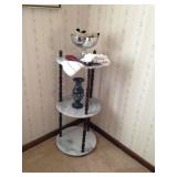 Marble Table with Etched Marble Vase