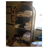 Wicker Shelf and Linens