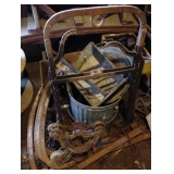 Hay Bale Pulley with hooks, Cast Iron