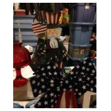 Tin Patriotic Uncle Sam and bows