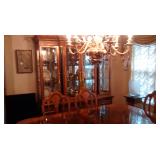 dining table, six chairs china cabinet and buffet 4500.00