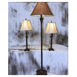 Metal floor and table lamps