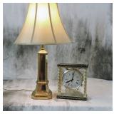 Brass tyable lamp and desk clock
