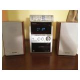 PANASONIC 5-DISC CHANGER, CASSETTE AND AM/FM STEREO WITH REMOTE.  INCREDIBLE SOUND!