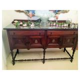 GORGEOUS ANTIQUE BUFFET, MATCHES DINING TABLE.  