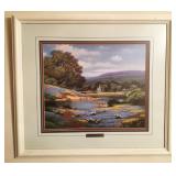 TEXAS ARTIST LOVITA IRBY SIGNED PRINT "BESIDE STILL WATERS"  