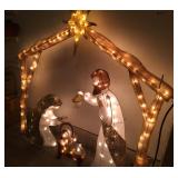 LARGE OUTDOOR LIGHTED NATIVITY SCENE