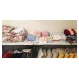 Blankets, sheets and pillows  