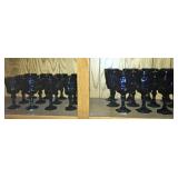 LIBBEY PANEL ROCK WATER GOBLET SET AND LIBBEY PANEL ROCK WINE GOBLET SET, I...  