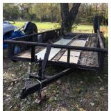 HEAVY DUTY DUAL AXLE TRAILER, WILL NEED FLOOR REPLACED. 18