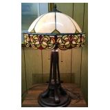Pair if Heavy Tiffany Style Lamps  