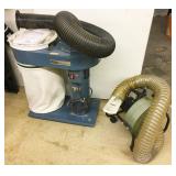 2 New Commercial Vac Systems, Blue is Reliant Dust Collector.  