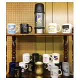 THANK YOU FOR YOUR SERVICE SIR. LOTS OF MILITARY COFFEE MUGS. (AND THANK YOU TO ALL OUR SERVICE MEMB