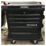 CRAFTSMAN ROLL AROUND 5 DRAWER LOCKING TOOL BOX.