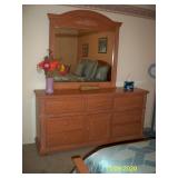 9 Drawer Dresser with mirror - part of Bedroom suite