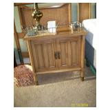 1 of 2 nite stands and portion of headboard