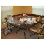 Vintage nook table with 2/bebches and 1/ chair