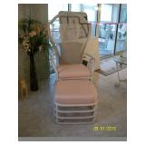 Rattan chair and ottoman