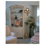 Rattan hutch style cabinet